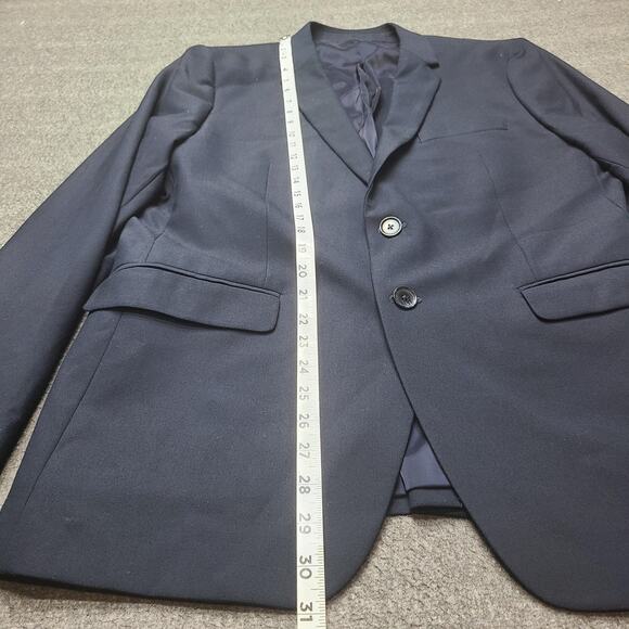Calvin Klein Blazer Mens Large Navy Infinite Slim Fit 2 Button Sport Coat Jacket - Picture 2 of 8